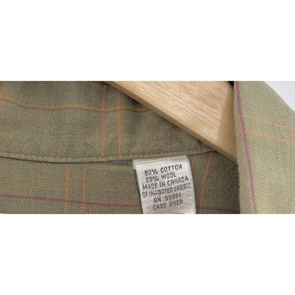 Viyella Men’s Wool Cotton Blend Long Sleeve Button Down Shirt XXL Made In Canada - Picture 8 of 10